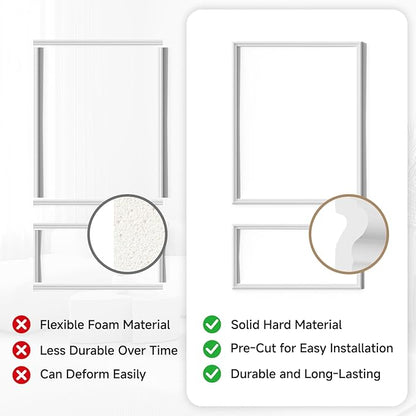 TONGMO 6-Frame Premade Accent Wall Molding Kit, Ready-to-Assemble Wainscoting Panels, Pre-Cut Chair Rail Moulding Trim for Home Décor (6-Frame Style 1)