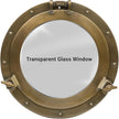 20 Inch Nautical Wall Window – Large Brass Porthole Window, Nautical Wall Art Ship Decor, Antique Brass Round Porthole with Clear Glass for Coastal & Sailing Décor