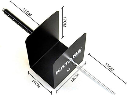 Book Ends Decorative, Modern Metal Funny Unique Black DVD Bookends for Shelves, Katana Book Stopper Holder for Office Home, Desk Gifts Book Stands for Men and Book Lovers