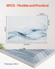 VEVOR 8 Pack Art Acoustic Panels, 47.24 x 23.62 x 0.4 inch Soundproof Wall Tiles, Self Adhesive Decorative Sound Dampening Absorbing Boards for Home, Office, Studio, Gaming Room,Theater,Simplicity