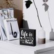 Rustic Wood Sign - Farmhouse Decor - Black Wooden Box - Dining Room, Coffee Shop & Bar Sign