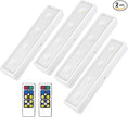 BIGMONAT Under Cabinet Lighting Wireless, Battery Operated Lights with Remote, 3000K Warm White Dimmable Push Light,80 Lumen Stick-On LED Lighting Bar for Shelf, Kitchen, Hallway, Pantry 4Pack