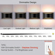 Lightess LED Wall Sconce Light Indoor Dimmable Wall Lights Modern 12W Hallway Wall Lighting for Living Room Bedroom Stair, Warm White