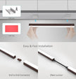 Under Cabinet Lighting Plug in, 24 Inch 1 Pc, Linkable AC120V 3CCT 3000K/4000K/5000K Ultra Slim, LED Under Cabinet Lights for Counter Light, Kitchen, Shelf, Sink, Workshop, Desk, Bronze