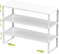 Expandable Stackable Spice Rack Organizer for Kitchen Cabinet,Adjustable Counter Shelf, countertop, Pantry,Cupboard,Bathroom,Bedroom(3Packs/White/Large)
