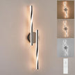 Modern LED Vanity Light Bathroom Black Wall Sconce with Remote Control Modern Bathroom Wall Lighting Fixtures Over Mirror for Bedroom Bedside, Dining Living Room, Hallway (30Inch 3000K-6500K)