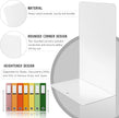 VONDERSO Metal Bookends White, 2 Pairs Metal Bookends Heavy Duty for Shelves Decor Home Office, Unique White Book Ends Supports Anti-Slip for Kids Girls