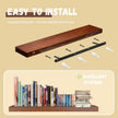 Habudda Floating Shelves for Rustic Home Decor, Natural Solid Wood Wall Shelf, Invisible Bracket Wall Mount, 23.6 Inches, 2 Pack
