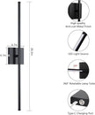 Wall Sconces Battery Operated, Wall Sconces 3000K-6000K Dimmable Rechargeable Wall Sconce with Remote Control, 350°Rotate LED Wireless Wall Lights for Living Room, Hallway, Bedroom(Black)
