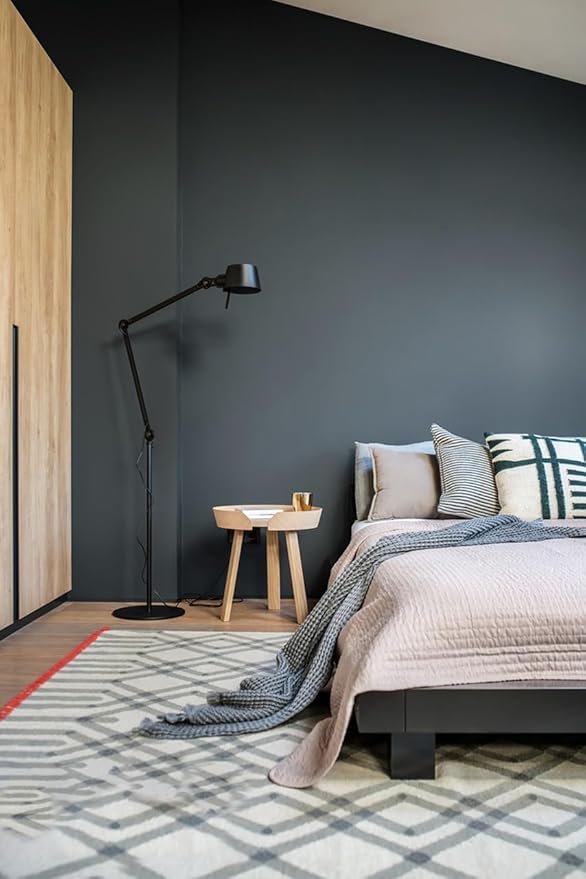 15.7"x394" Dark Grey Peel and Stick Wallpaper - Matte Grey Contact Paper for Bedroom, Wallcovering, Countertops