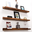 MBYD 36 Inch Floating Shelves for Wall Set of 3, Wall Mount Carbonized Black Picture Ledge Nursery Bookshelf for Bedroom, Living Room, Office, Kitchen, Set of 3 Same Dimensions