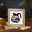 Coffee Bar Wooden Sign, Pot Head Decoration, Farmhouse Cafe Wood Sign, Square Wood Block Signs Table Decor for Coffee Bar Corner Shop Kitchen Dining Room, Funny Cafe Decor