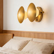 Modern Gold 2 Llight Mushroom Wall Sconces, Globe Spherical Wall Lamp, Mid Century Small Brass Vanity Single Ball Lights Fixture, Contemporary Milk Glass Wall Mounted Lamp for Bedroom Bathroom Hallway