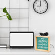 Inspirational Office Desk Decor - Gift for Coworker - Stop Acting Like a Disgruntled Pelican Greek Quote Wood Box Sign for Farmhouse Home Office Desk Shelf Decor（Double-sided）