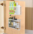 2 Piece Kitchen Cabinet Door Storage Box,Self Adhesive Wall Mounted Storage Boxes,Wardrobe/Bathroom/Refrigerator Small Items Organizer Storage Box (White)