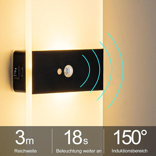 Wall Sconce, LED Wall Lights for Room Decor, Battery Operated Wall Sconce, Remote Control, Dimmable, Rechargeable, Small Night Lights for Hallway Stairway Porch Closet