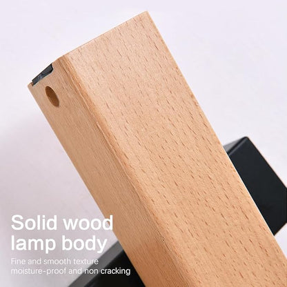 Lamp for Wall, Modern Indoor LED Wall Sconce Wooden Minimalist Interior Small Wall Lights 1 Pack Hardwired 360° Rotatable Wall Mount Light for Living Room Bedroom Hallway Corridor(White Light,L)