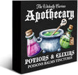 Halloween Sign Halloween Apothecary Potions Wooden Sign Gothic Witchy Decorations for Home Kitchen Shelf 5 X 5 Inches