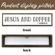 Christian Coffees Decor, Wall Decor Art, Rustic Coffee Station Decors, Coffees Home Decoration for Kitchen, Farmhouse Wall Plaque, Desktop Decors, Jesus and Coffee Amen Sign 17.8x4x1.2 inches