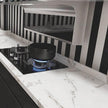 Black and White Striped Peel and Stick Wallpaper Self-Adhesive Removable Waterproof Wallpaper Wall Covering Cabinets Shelves Decorative A Set of 17.3