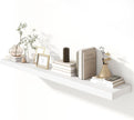 72 Inch White Floating Shelf | 12 Inch Deep Floating Shelves Set of 1 | 72