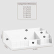Metal Coffee Station Organizer for Countertop - Coffee Bar Organizer with Designable DIY Logo, K Cup Pods Holder & Tea Condiment Storage - Rustic Breakroom Kitchen Decor in White （1 Pcs）