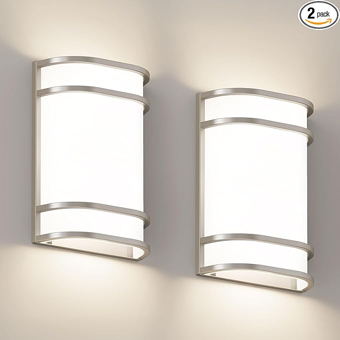 Led Wall Lights Indoor- 10 Inch Modern Wall Sconce Lighting 3000K/4500K/6000K Adjustable Led Wall Lamps for Hallway, Staircase, Corridor, Bedroom, Living Room, Kitchen