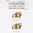 Globe Electric 65000048 1-Light Wall Sconce, Brushed Brass, Wall Lights for Living Room, Bedroom, Den, Mounted Bedside Lamp, Apartment Essentials, Dimmable, Lights for Apartment and Rentals