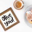 Olive You Signs, Home Kitchen Decor, Box Sign Wood Desk Sign Decors, Cute Kitchen Decor for Shelf, Olive Branch Sign, Farmhouse Decors, Home Bar Decor C