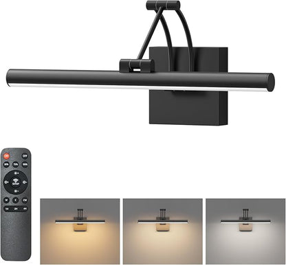 Tipace Black Hardwired Picture Lights for Paintings - 15.7 inch 3CCT Dimmable Modern Gallery Light with Remote Control Led Wall Art Lighting Display Artwork