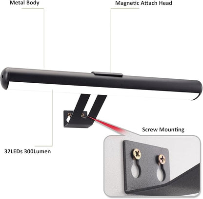 Picture Light 2 Pack, Rechargeable Picture Light for Paintings with Remotes, Wireless Picture Frame Light, 3 Lighting, 300LM Battery Operated Art Light for Display, Picture-Black