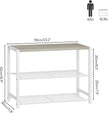 Yusong Shoe Rack Organizer, 3 Tier Industrial Shoe Storage Shelf for Closet Entryway, Narrow Sturdy Metal Shoe Shelves, White