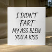 Funny Rustic Bathroom Wooden Box Sign 5x5 Inch - 