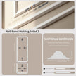 VCK Pre-Cut 3D Wall Molding Kit, Set of 2 | Ready-to-Assemble Wainscoting Panels for Accent Wall Decor | Easy DIY Installation with Glue | for Living Room & Bedroom (1 Top & 1 Bottom)