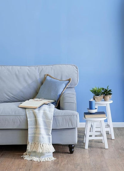 15.7" x 118" Light Blue Peel and Stick Wallpaper Blue Contact Paper Waterproof Self Adhesive Wallpaper Removable Easy to Clean Vinyl Decorative for Desk Wallcovering Countertop Cabinet