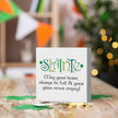 Irish Blessing Decor St Patricks Day Decorations May Your Heart Always Be Full Slainte Rustic Wood Sign Home Tabletop Shelf Desk Decor St Patrick's Day Decorations 5 X 5 Inches