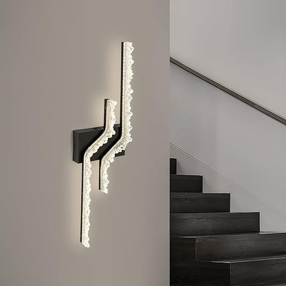 Modern Vanity Light Black 6000k LED Indoor Wall Lamp Acrylic Wall Light Fixture for Bedroom Living Room Hallway.