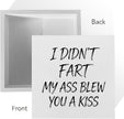 Funny Rustic Bathroom Wooden Box Sign 5x5 Inch - 