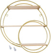 3 Tier Floating Circular Wall Decor Round Decorative Hanging Shelves,Round Wall Shelf,Rounds Shelves Wall Decor,Circle Shelf Set,Storage Display Rack,Hanging Circle Floating Shelves For Kitchen Round