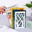 Book Ends, Bookends, Bookends for Shelves, Bookend, Book Ends for Heavy Books, White Metal Book Shelf Holder Home Decorative, Book Stoppers for Shelves, Bookend Supports 2 Pair