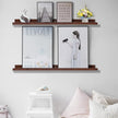 AZSKY 48 Inch Long Floating Shelves for Wall Large Picture Ledge Walnut Photo Ledge Wall Shelf Bookshelf for Home Decor Bathroom Kitchen Spice Rack Gallery Kids Book