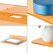Small Floating Shelves Acrylic Wall Shelf 2 Pack Hanging Shelves for Bedroom, Gaming Room, Living Room, Bathroom, Office with Cable Clips (Orange)