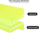 Floating Shelves for Wall Acrylic Wall Shelves for Bedroom Bathroom Living Room Kitchen 16.5X5.5'', Pack of 2, Neon Green