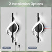 Plug in Wall Sconces Sets of 2, 12W LED Wall Mount Lights, Modern Spiral Wall Lamp, 6000K Cold Modern Light Fixture for Stairs, Living Room, Bedroom, Aisle, Hallway