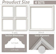 4 Frames Peel and Stick Wall Molding Kit, Wainscoting Panels kit for Walls, PreCut Wall molding 20x20 Inch, Easy Install Wall Wainscoting & Picture Frame Molding for Living Room, Bedroom, Home Decor