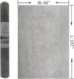 48x197in Extra Wide Light Grey Concrete Wallpaper Peel and Stick Cement Look Contact Paper Matte Thicken Adhesive Waterproof Vinyl Wall Sticker for Apartment Office Modern Industrial Style Misty Gray