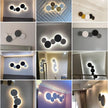 White Modern Wall Sconce Round Disc Sconces Wall Lighting Metal Circular Stairwell Lighting 3000K Warm LED Wall Lights for Living Room Bedroom Stairway - 8