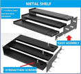 Spice Rack Organizer for Cabinet, 3 Tier Expandable Spices Storage, Great for Kitchen Cabinets, Cupboard,Pantry and Countertop More 2 Packs/Black