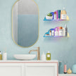 NiHome Extra Large Iridescent Acrylic Floating Shelves, 2 Pack Cloud Shelves - Floating Shelf for Wall, Wall Mountable and Multi-Functional for Home Décor, Bathroom, Kitchen, Bedroom