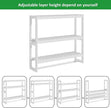 RRX Bathroom Shelf Storage Organizer, Bathroom Shelf 3-Tier Adjustable Layer Bamboo Organizer with Bar,Hanging, Freestanding Over Toilet Utility Shelves,White